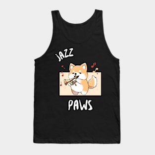 Jazz Paws Shiba Inu Trumpet Tank Top